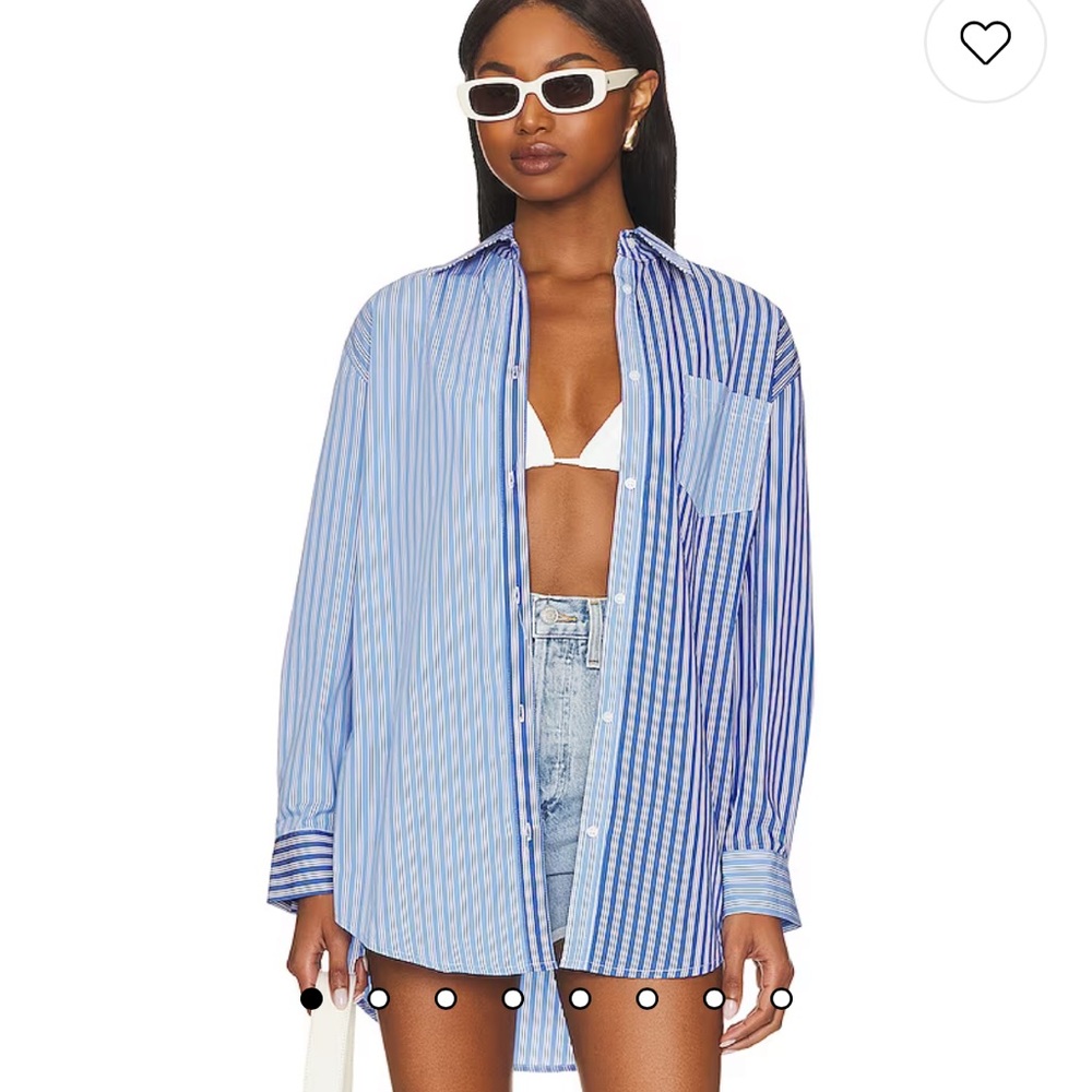 L’Academie striped button down
